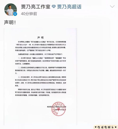 贾乃亮疑似隐匿2.6亿的收入,存在偷逃税行为 其工作室逐一辟谣 娱乐圈 偷税 网易订阅