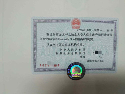 加拿大离婚证明公证认证中国使用